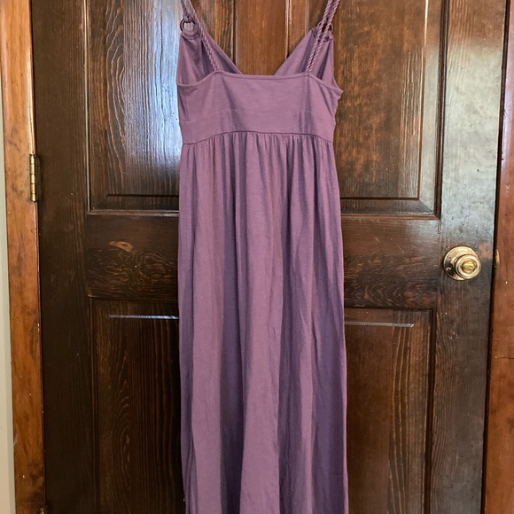 Lucky Brand Purple Maxi Dress Vneck Braided Straps - Picture 5 of 9